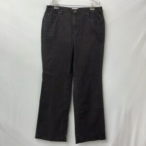 Talbots wide leg brown denim jeans, size 14